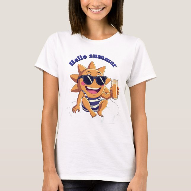 Hej sommar baby bodysuit t shirt (Framsida)