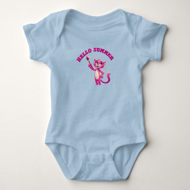 Hej sommar baby bodysuit t shirt (Framsida)