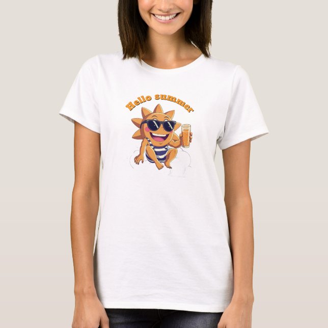 Hej sommar baby bodysuit t shirt (Framsida)