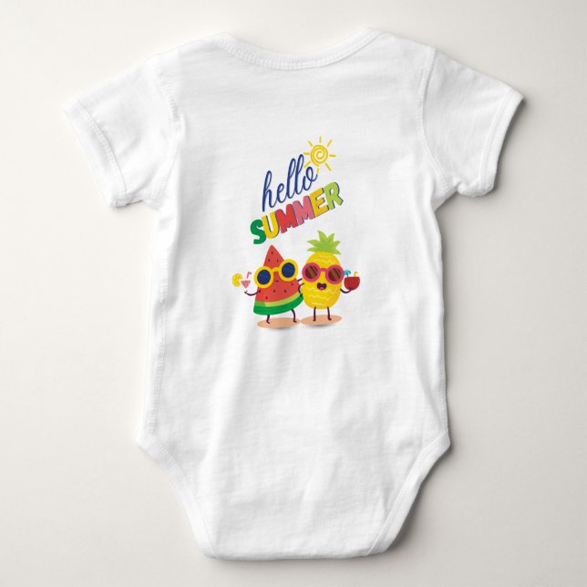 "Hej sommar" baby bodysuit T Shirt (Baksida)
