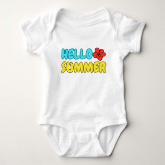Hej Sommar Baby Jersey Bodysuit T Shirt