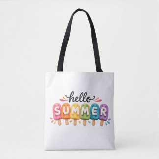 Hej sommar falskt garn design tygkasse