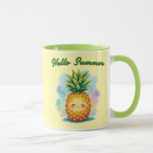 Hej Sommar Glad Ananas Kaffe Mugg