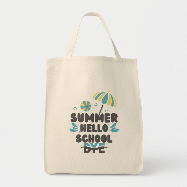 Hej sommar, hej då skola  tygkasse (Framsidan)