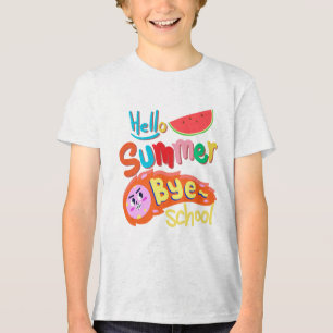 Hej sommar, hejdå skola, seriefigurer design t shirt