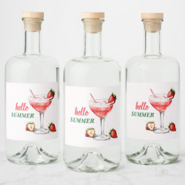Hej Sommar | Jordgubb Cocktail Sprit Etikett