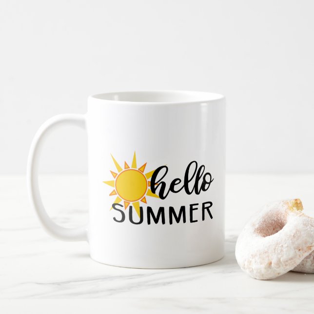 hej sommar kaffemugg (Med munk)