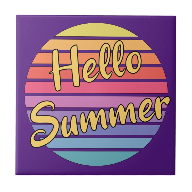 Hej Sommar Kakelplatta (Framsidan)