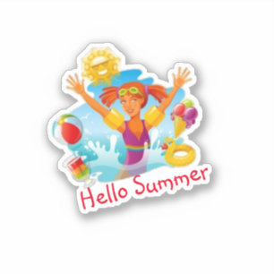 Hej sommar klistermärken