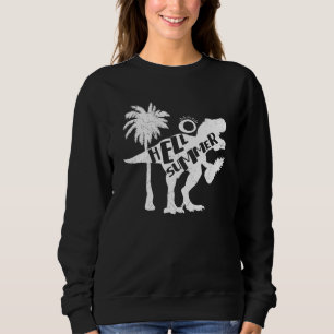 Hej Sommar med dinosaur Handflatan Träd ananas Alo T Shirt