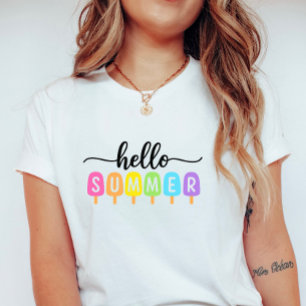 Hej sommar Popsicle; Färgglada säsongsungdomar T Shirt