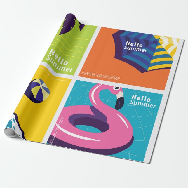 Hej sommar presentpapper (Utrullad)