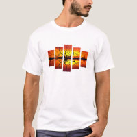 Hej sommar Retro Palmträd Solnedgång Grafisk T-Shi