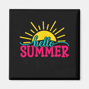 Hej sommar sista skoldagen lärare elev magnet