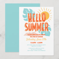 Hej sommar, skolavslutningsfest, poolparty