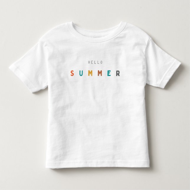 hej sommar. Småbarn T-Shirt (Framsida)