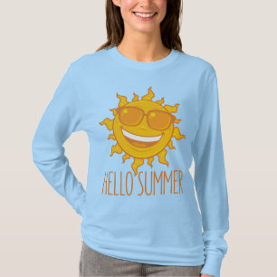 Hej sommar Sol med solglasögon T Shirt