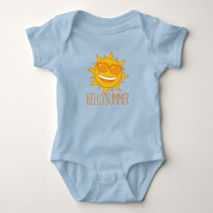 Hej sommar Sol med solglasögon T Shirt