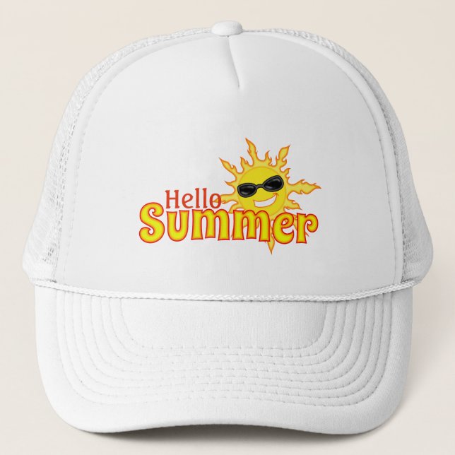 Hej sommar Sol Tillsammans med Solglasögon Truckerkeps (Framsida)