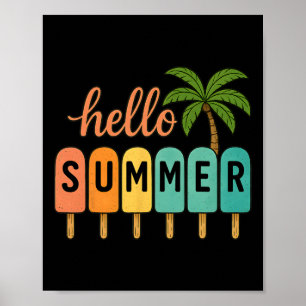 Hej sommar strand semester glass glasspinne Gif Poster