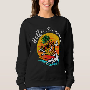 Hej Sommar Surving Coola Pineapple Aloha Beacher T Shirt