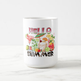 Hej sommar Tropiska drycker Mugg – Uppfriskande st