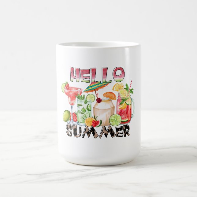 Hej sommar Tropiska drycker Mugg – Uppfriskande st (Center)