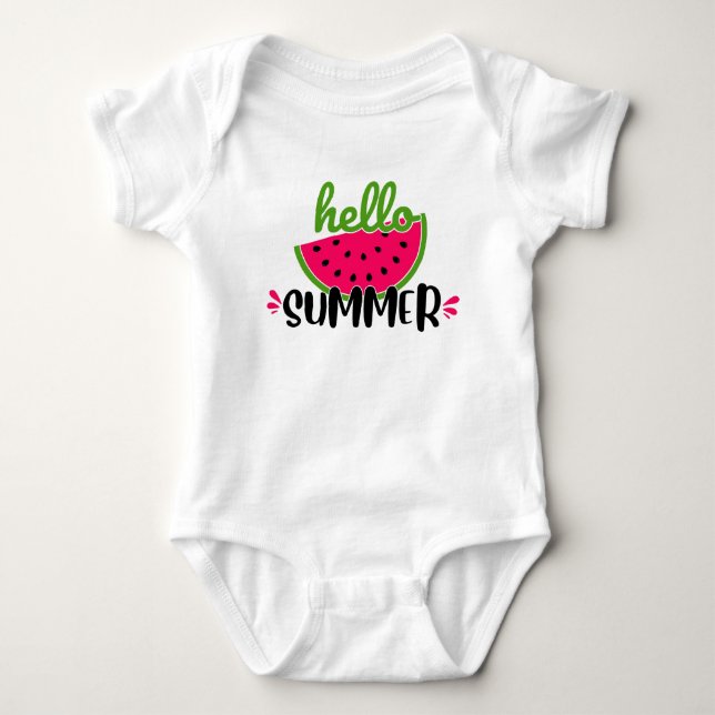 Hej Sommar Vattenmelon  T Shirt (Framsida)