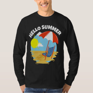 Hej Sommar vid Beach Sol och Sand Va T Shirt