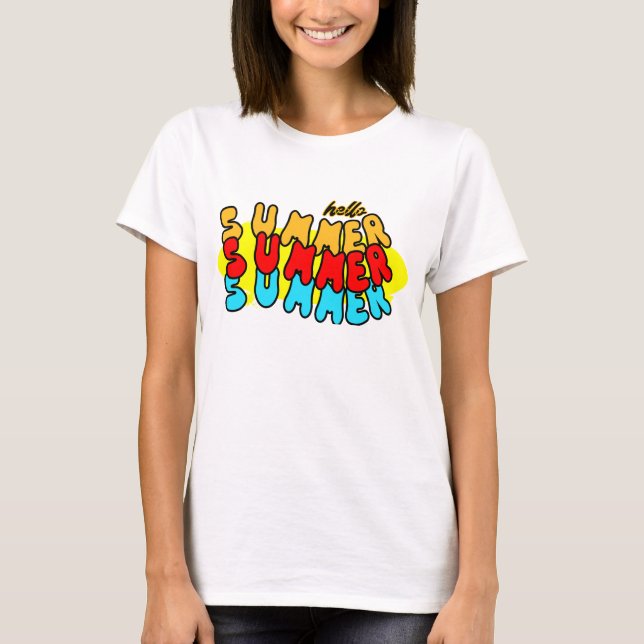 Hej Sommardesign T Shirt (Framsida)