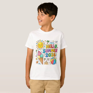 Hej sommaren 2026 Barn T-shirt Sol Nöje