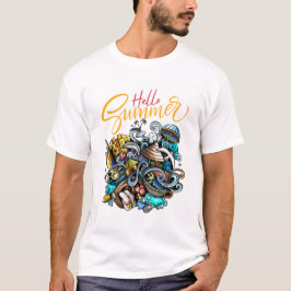 Hej Sommaren 2026 Vacation Collage Helgdag Trave T Shirt