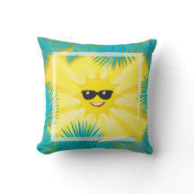 Hej Sommaren! Lycklig Sol Smiley Tropical handflat