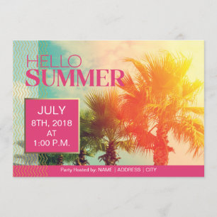 Hej sommaren Party Inbjudan