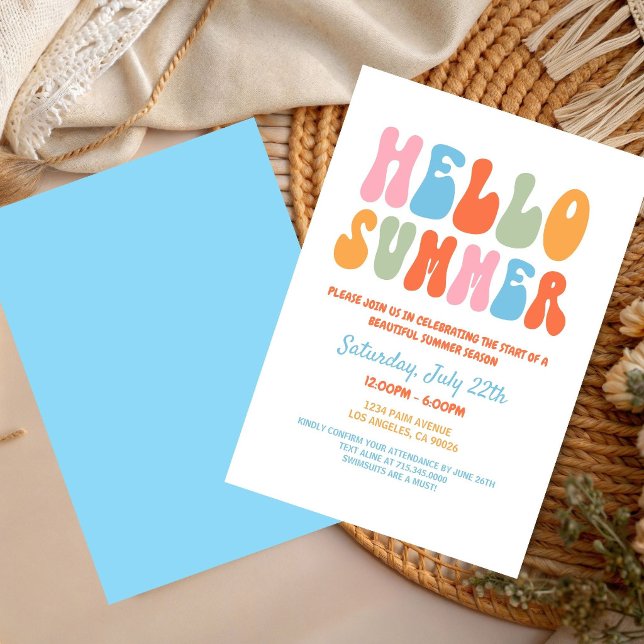 Hej Sommarfest, Tropiska Skolans slutparty Inbjudningar (Skapare uppladdad)