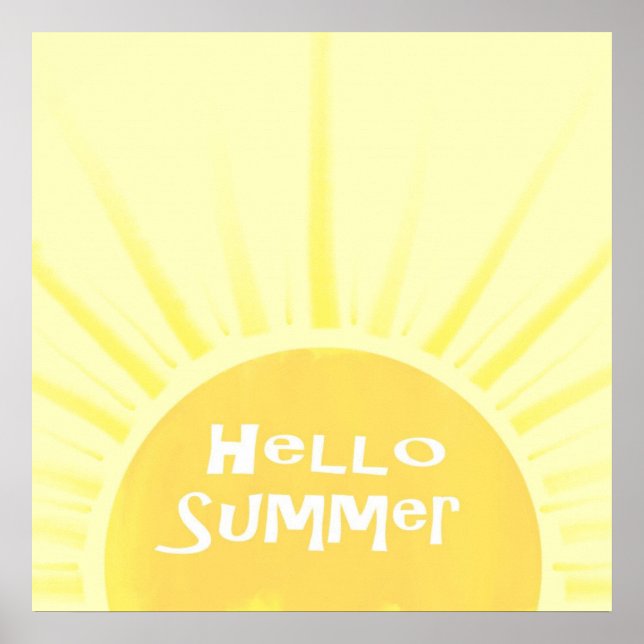 Hej sommarkonst i sol poster (Framsidan)