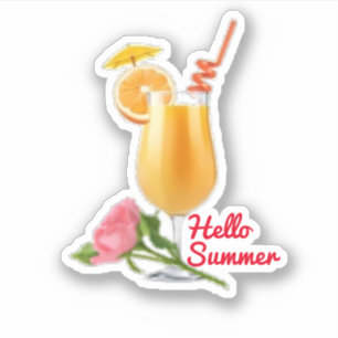 Hej sommarkontur klistermärken