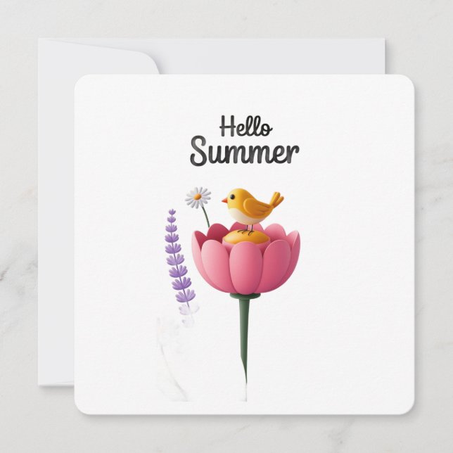 Hej sommarlov inbjudningar (Framsida)