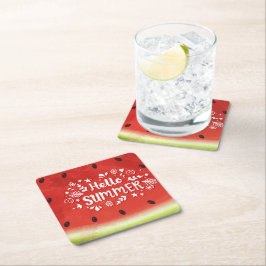 Hej Sommarmelon Underlägg Papper Kvadrat