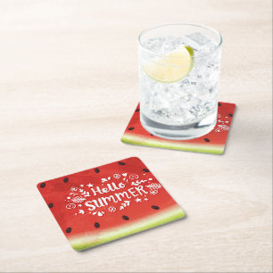 Hej Sommarmelon Underlägg Papper Kvadrat