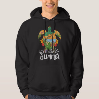 Hej Sommarsköldpaddsdjur Sommarblåsning Hoodie