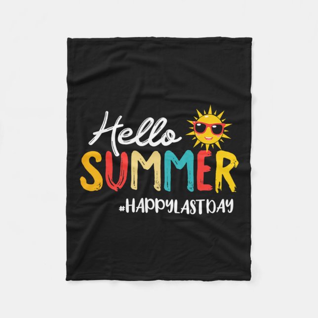 Hej, sommarstuga i Lycklig förra dagen Fleecefilt (Framsidan)