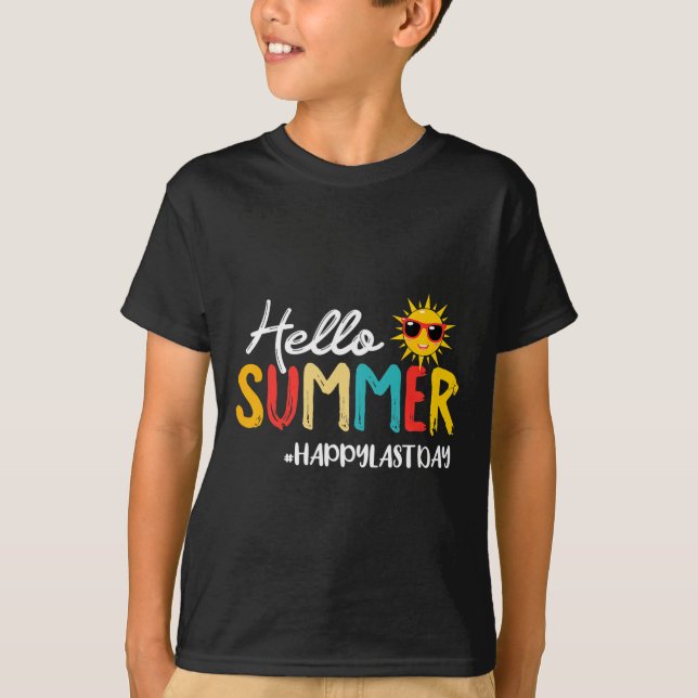 Hej, sommarstuga i Lycklig förra dagen T Shirt (Framsida)