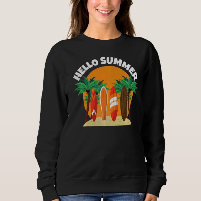Hej sommarsurfing Sommarbovarvacation T Shirt (Framsida)