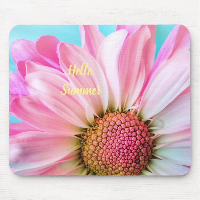 Hej Sommartext med blomma Musmatta (Framsidan)