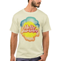 Hej sommartext över strandbakgrund