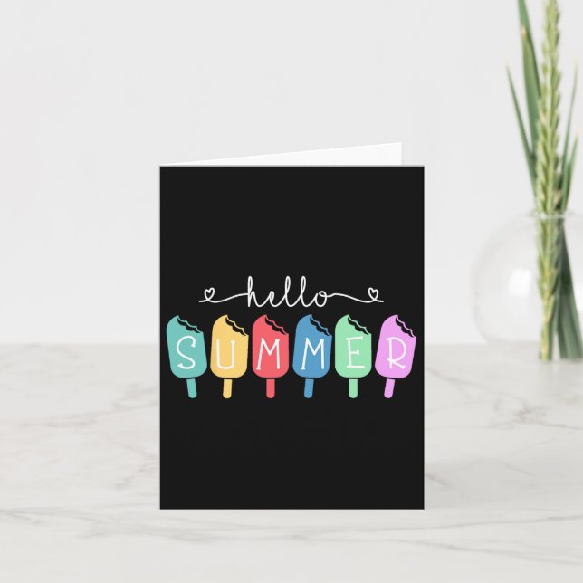 Hej sommartid Lycklig förra dagen skollärare Stude Kort (Framsida)