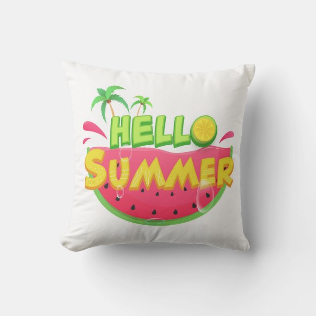 Hej sommarvattenmelon kudde (Framsida)