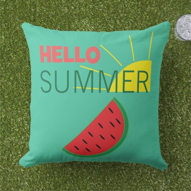 Hej sommarvattenmelon kudde (Gräs)