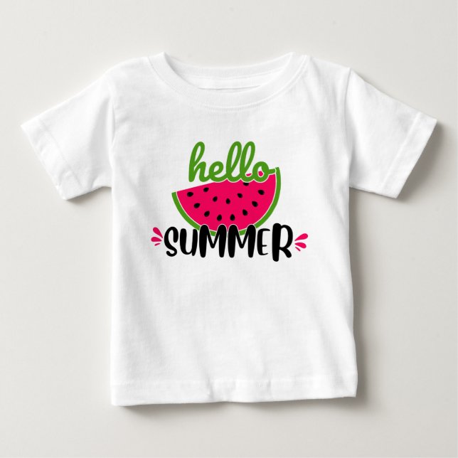 Hej sommarvattenmelon  t shirt (Framsida)